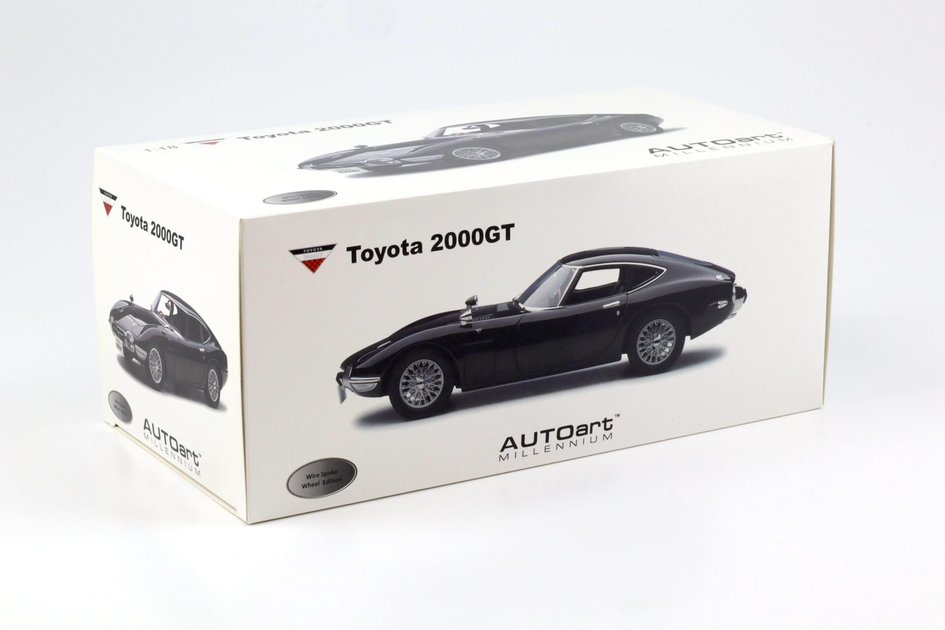 1:18 AUTOart Toyota 2000 GT Coupe black/ wire spoke wheels DIECAST 78750