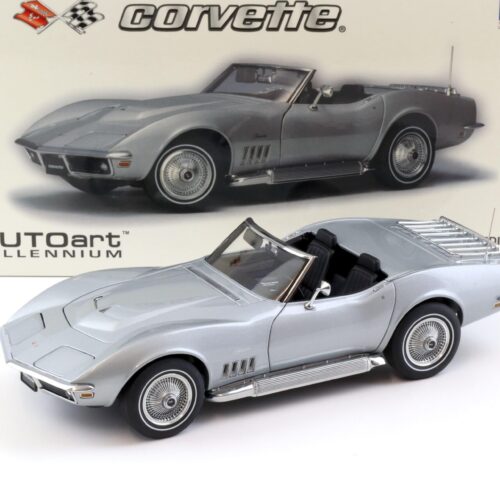 1:18 AUTOart Chevrolet Corvette Convertible 1969 Cortez silver 71162
