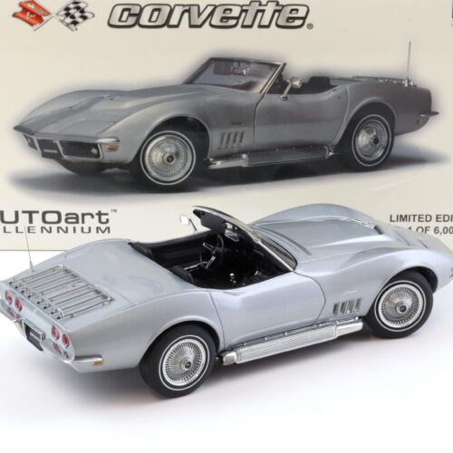 1:18 AUTOart Chevrolet Corvette Convertible 1969 Cortez silver 71162