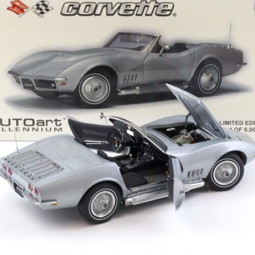 1:18 AUTOart Chevrolet Corvette Convertible 1969 Cortez silver 71162
