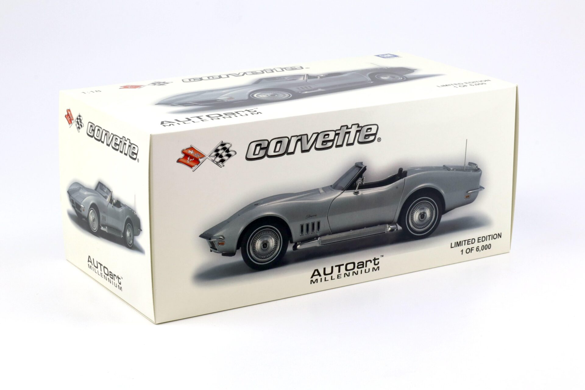 1:18 AUTOart Chevrolet Corvette Convertible 1969 Cortez silver 71162