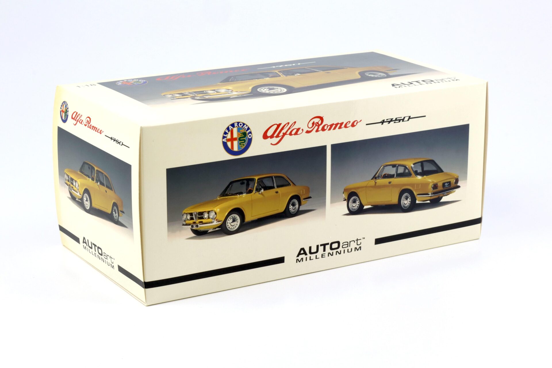 1:18 AUTOart Alfa Romeo 1750 GTV Giallo Ocra LH Drive DIECAST 70103