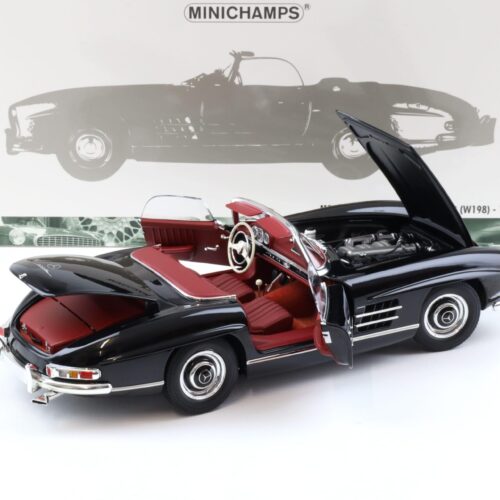 1:18 Minichamps Mercedes 300SL Roadster (W198) black/ red 1958