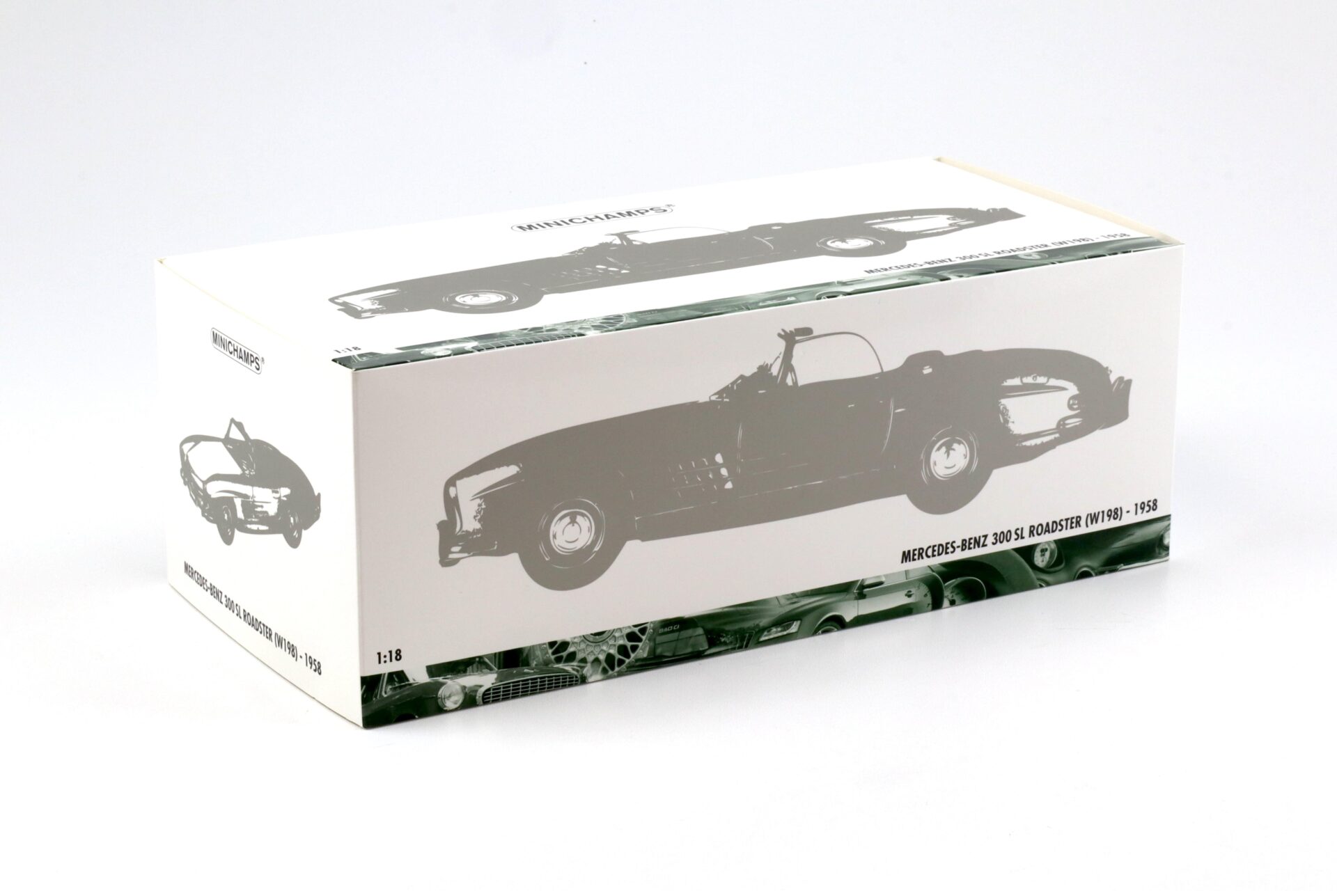 1:18 Minichamps Mercedes 300SL Roadster (W198) black/ red 1958