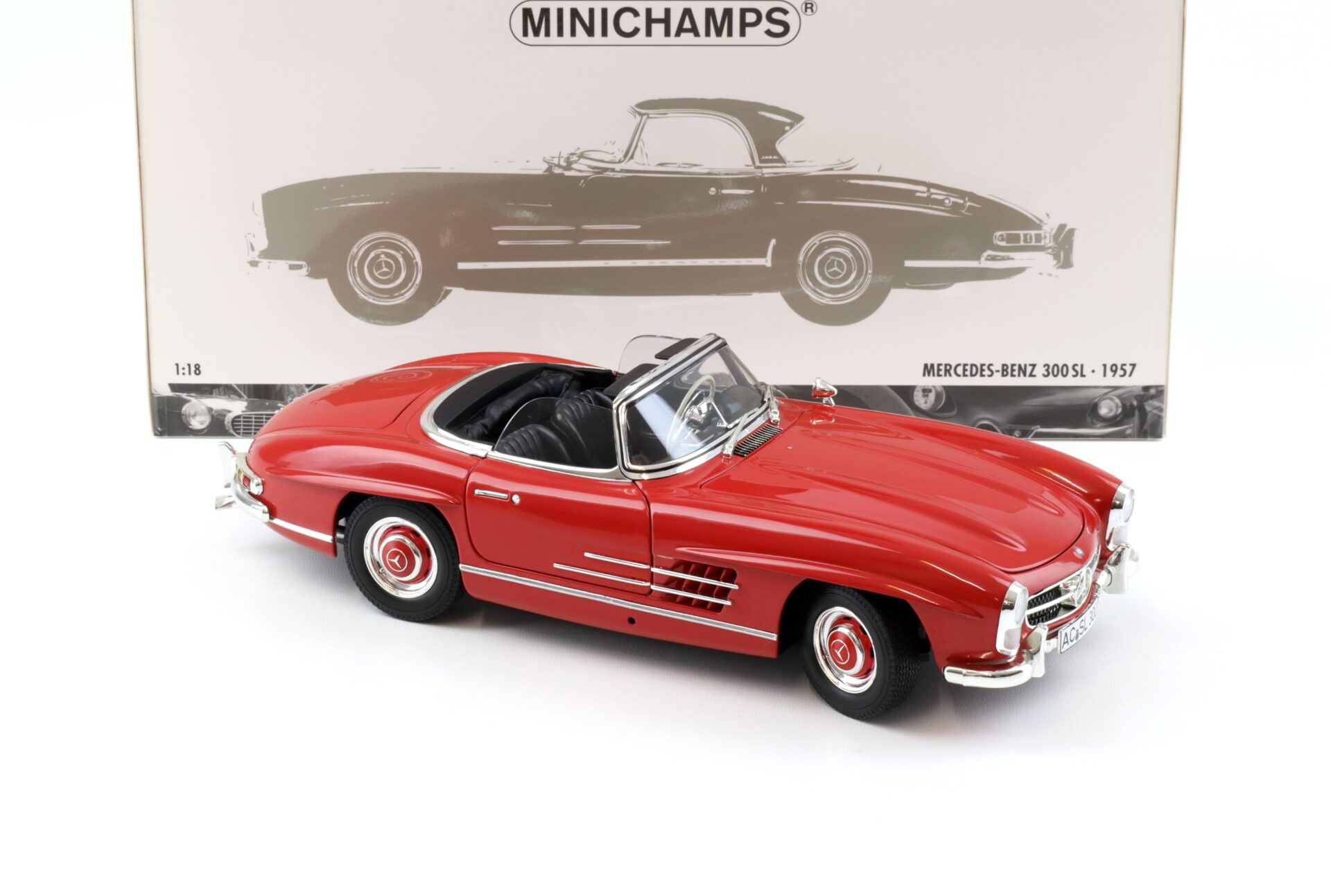 1:18 Minichamps Mercedes 300SL Roadster (W198 II) red with Hardtop 1957