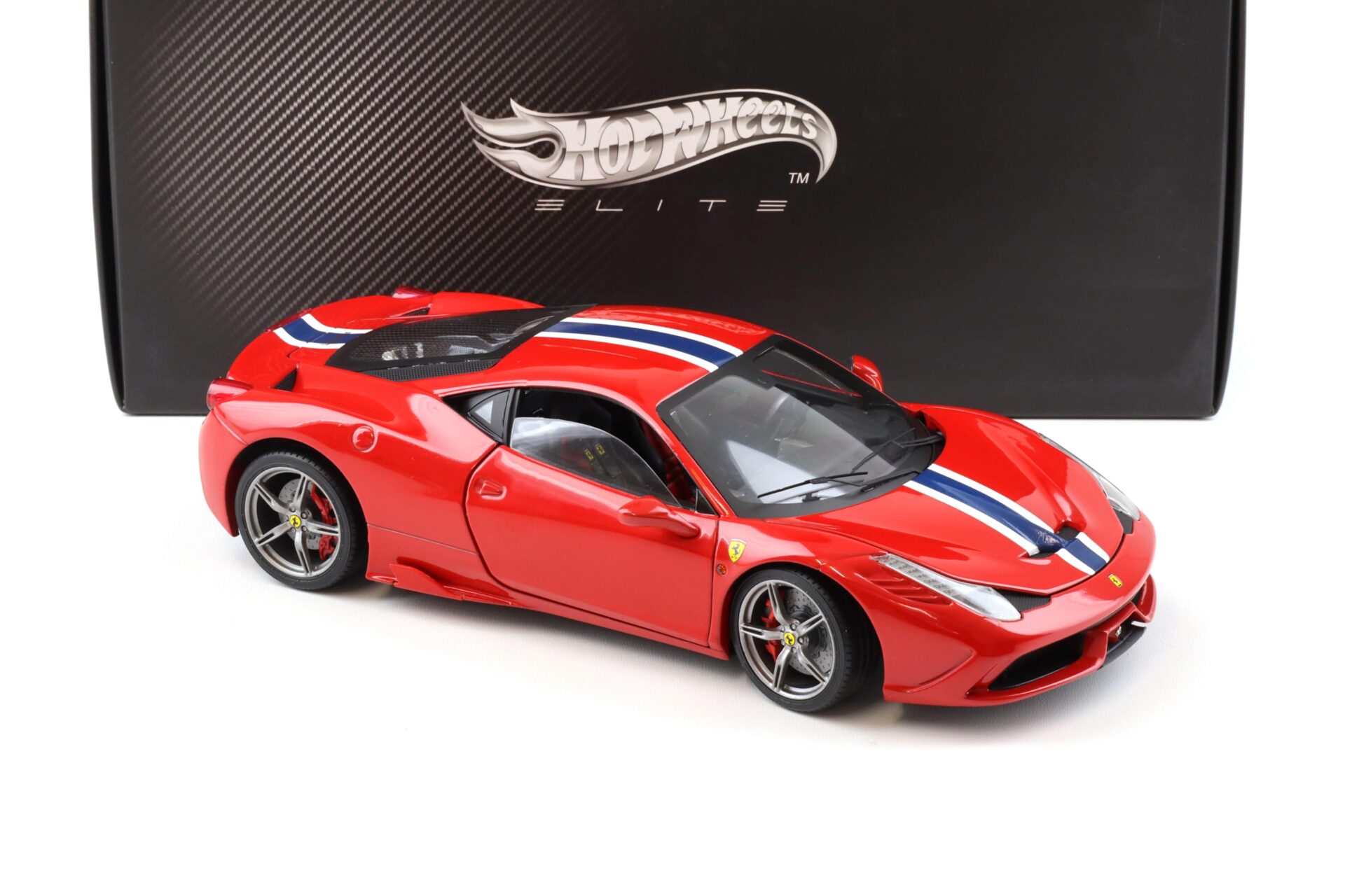 1:18 Hot Wheels Elite Ferrari 458 Speciale Coupe Rosso Corsa red BLY31