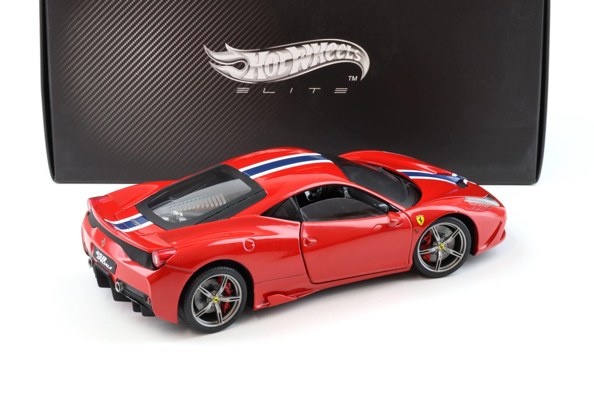 1:18 Hot Wheels Elite Ferrari 458 Speciale Coupe Rosso Corsa red BLY31
