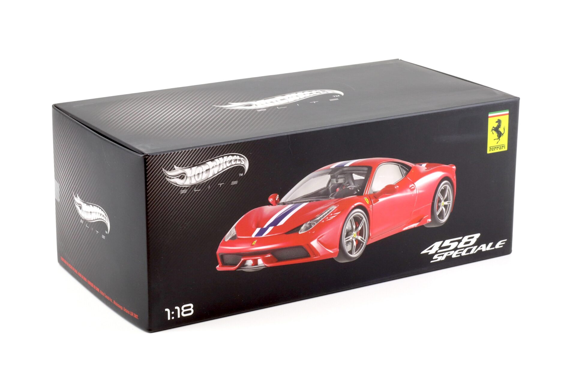 1:18 Hot Wheels Elite Ferrari 458 Speciale Coupe Rosso Corsa red BLY31