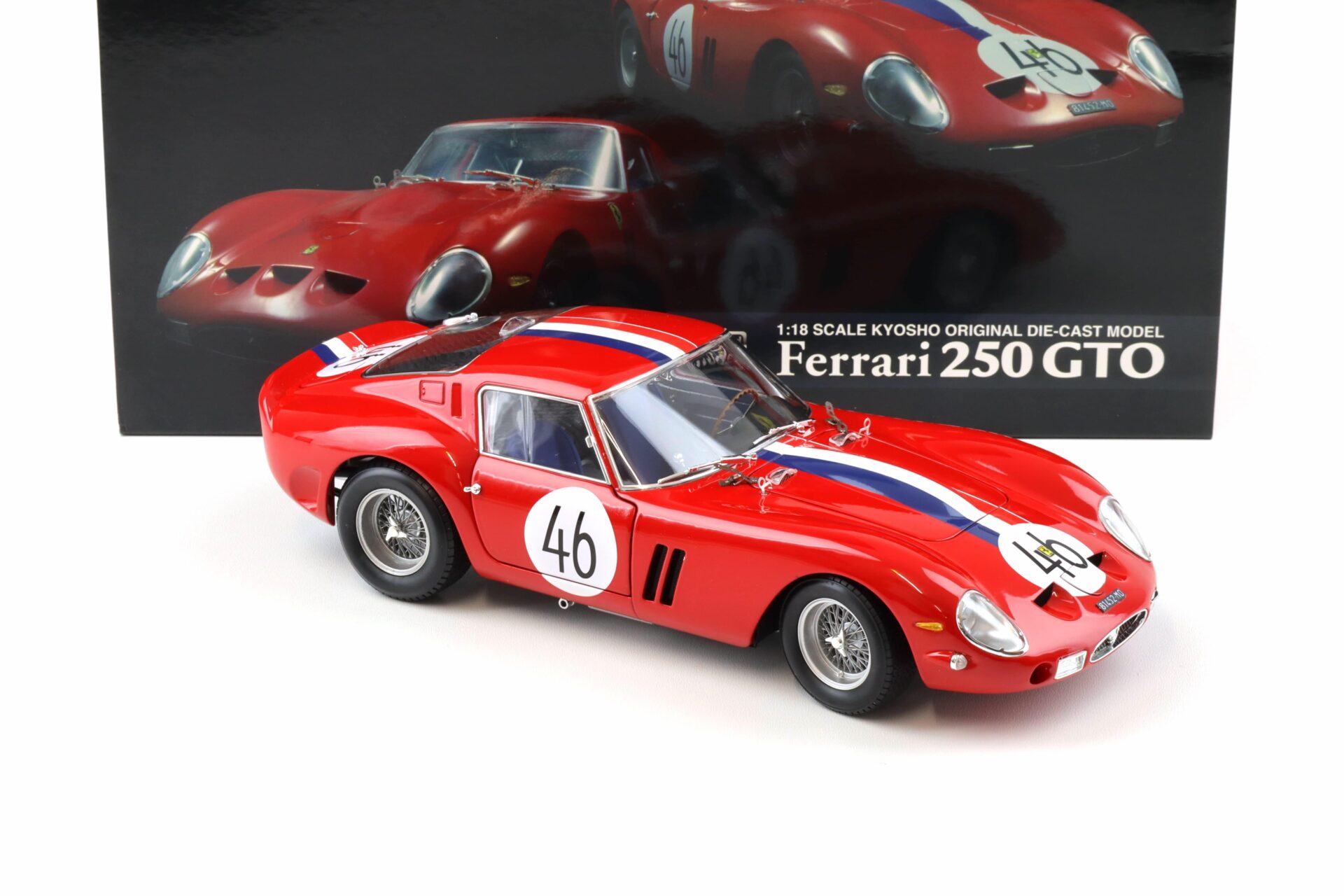 1:18 Kyosho Hi-End Ferrari 250 GTO 1963 Nürburgring 1000km #46 Noblet/ Guichet