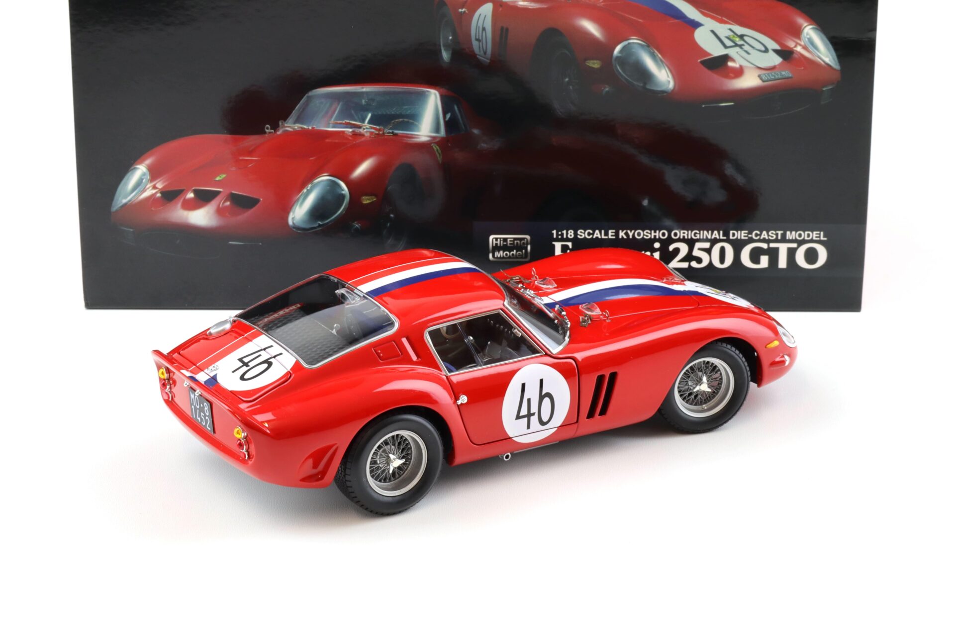 1:18 Kyosho Hi-End Ferrari 250 GTO 1963 Nürburgring 1000km #46 Noblet/ Guichet