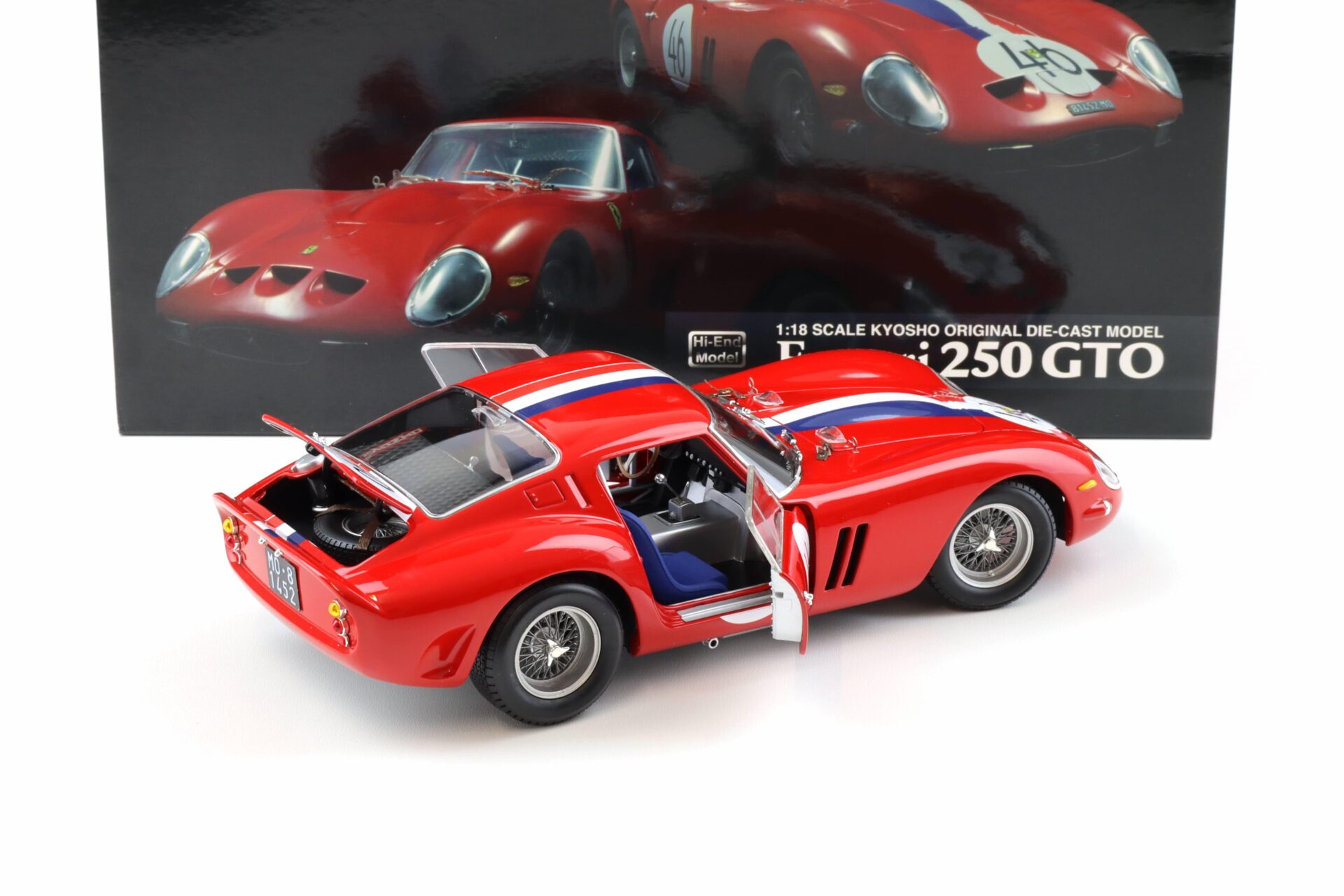 1:18 Kyosho Hi-End Ferrari 250 GTO 1963 Nürburgring 1000km #46 Noblet/ Guichet