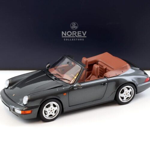 1:18 Norev Porsche 911 (964) Carrera 2 Cabriolet 1990 grey metallic/ brown - Limited 200 pcs.