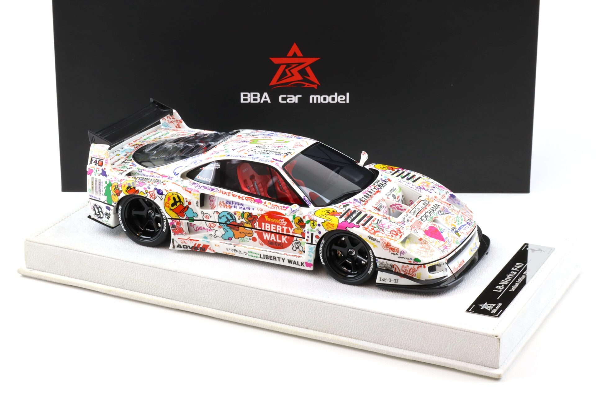 1:18 BBA Model Ferrari F40 LB Works LBWK Livery white with display - Limited 40 pcs.