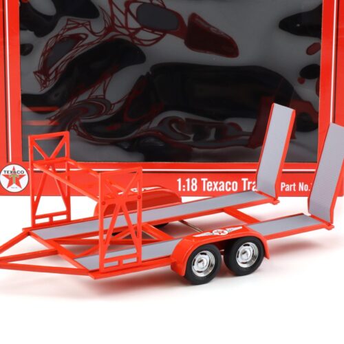 1:18 GMP Tandem Car Trailer Anhänger TEXACO red Diorama Zubehör