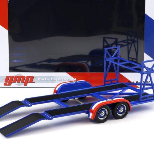 1:18 GMP Tandem Car Trailer Anhänger MOPAR blue/ red Diorama