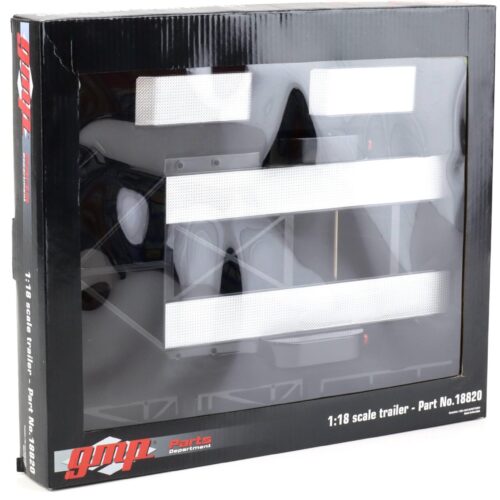 1:18 GMP Tandem Car Trailer Anhänger black/ silver Diorama Zubehör