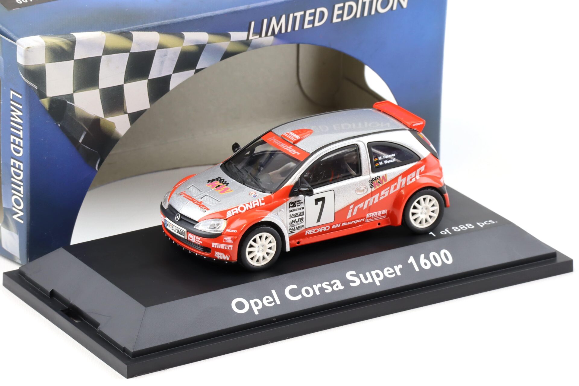ID 103001 orig.jpg 1:43 Schuco Opel Corsa Super 1600 Irmscher #7 Fahrner/ Wenzel