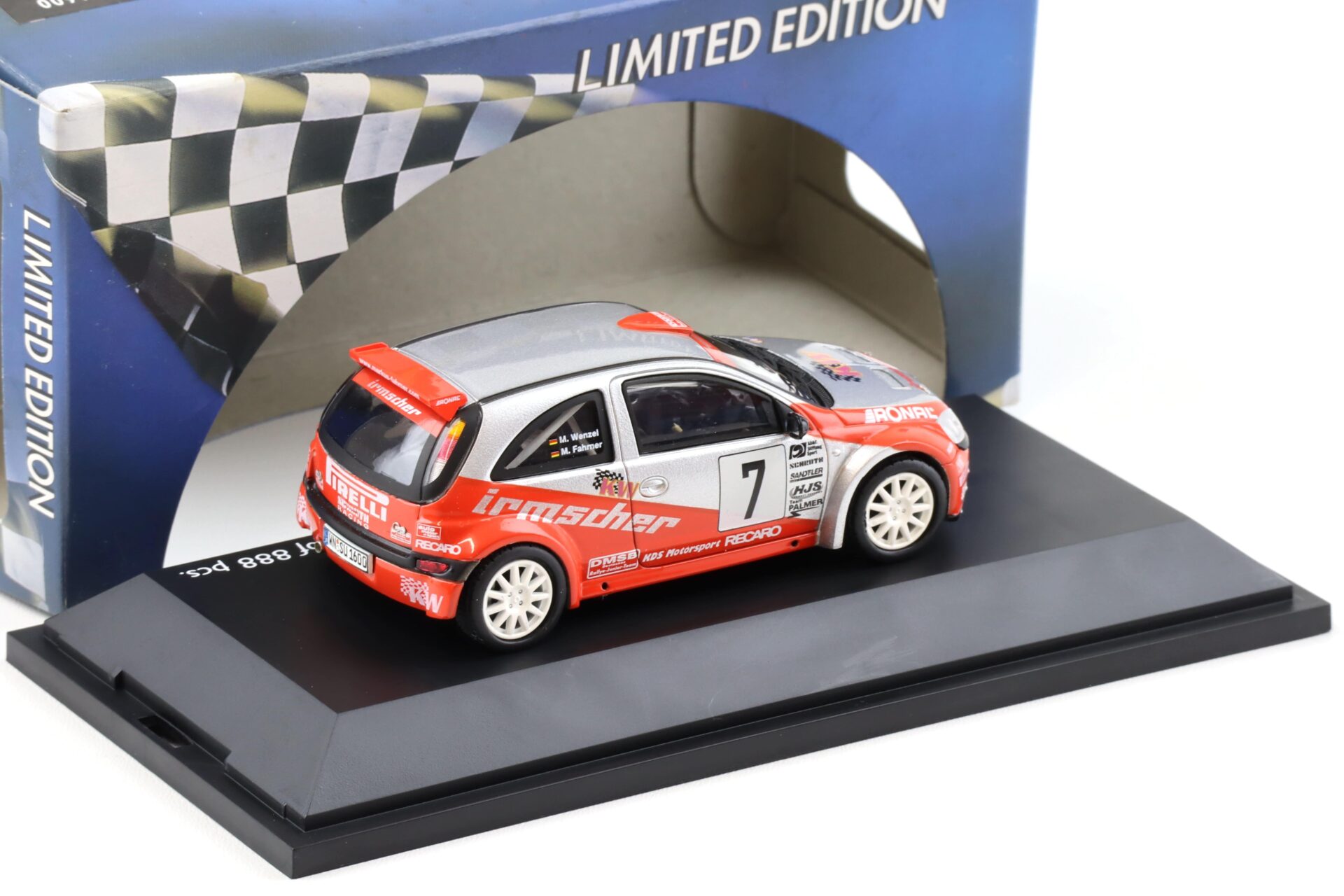 1:43 Schuco Opel Corsa Super 1600 Irmscher #7 Fahrner/ Wenzel