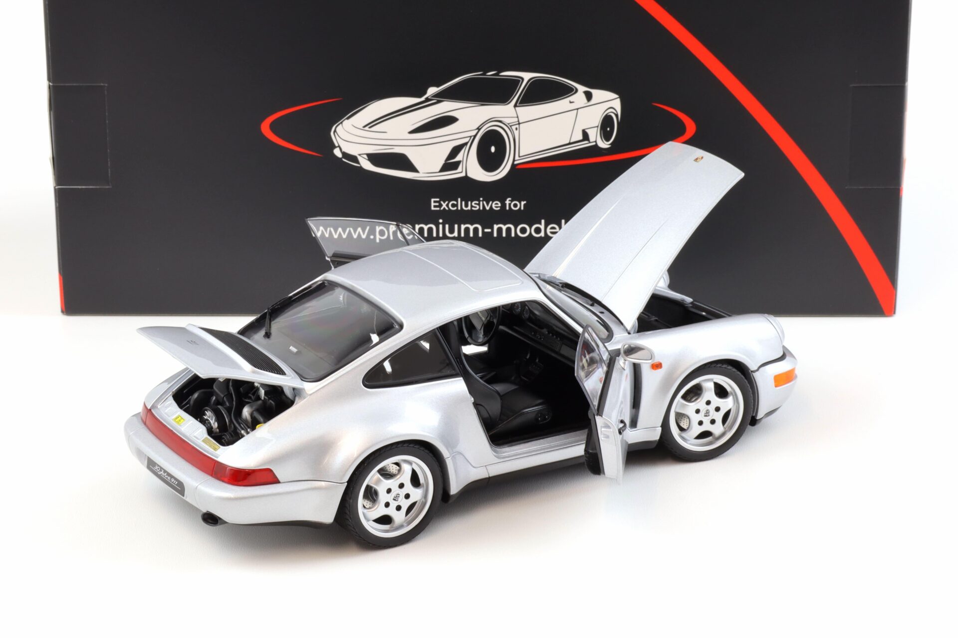 1:18 Norev Porsche 911 964 Carrera 4 WTL 30 Jahre 911 Polar silver - Limited 999 pcs.