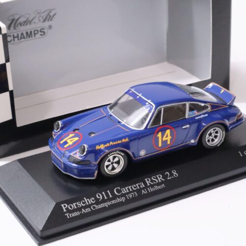 1:43 Minichamps Porsche 911 Carrera RSR 2.8 Trans-Am Champ 1973 #14 Holbert Sunoco