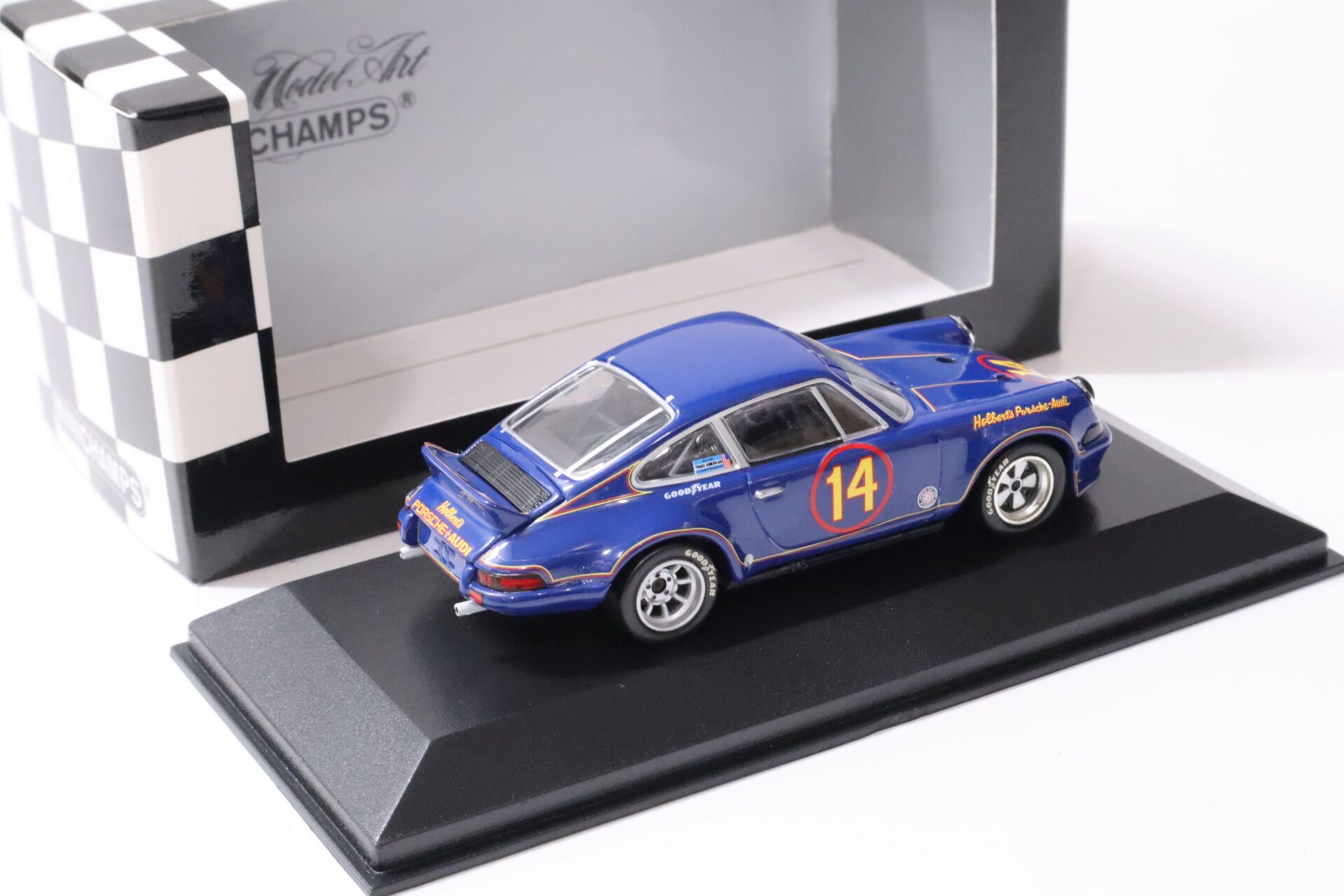 1:43 Minichamps Porsche 911 Carrera RSR 2.8 Trans-Am Champ 1973 #14 Holbert Sunoco