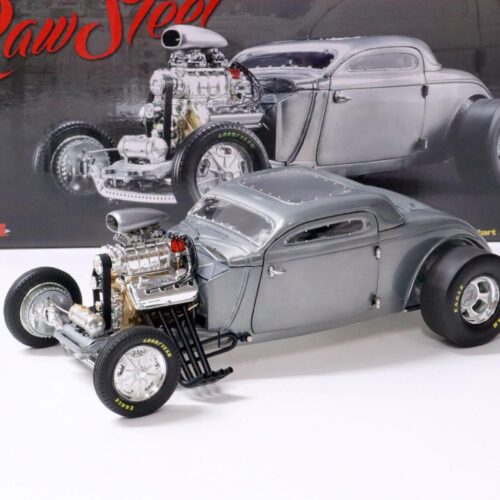 1:18 GMP Hot Rod 1934 Blown Altered Coupe - Raw Steel Limited Edition