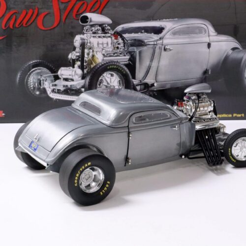 1:18 GMP Hot Rod 1934 Blown Altered Coupe - Raw Steel Limited Edition