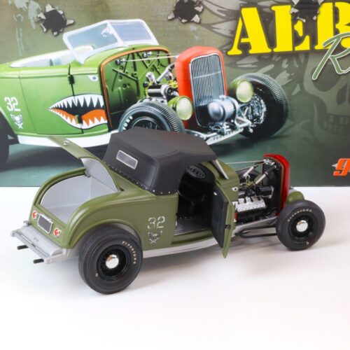 1:18 GMP 1932 Ford Deuce AERO ROD Roadster Hot Rod matt green G1805022