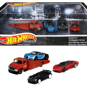 1:64 Hot Wheels Premium Set 2022 Hyper Cars Real Riders 4 Cars Diorama HCR54