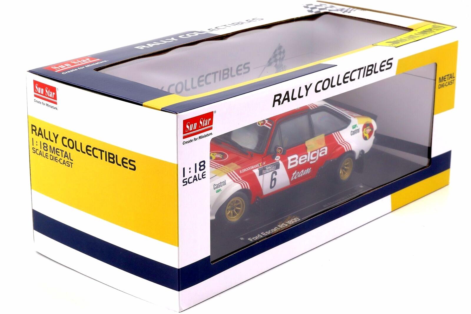 1:18 Sun Star Ford Escort RS 1800 #6 R.Droogmans/ R.Joosten Lotto Haspengouw Rally 1982