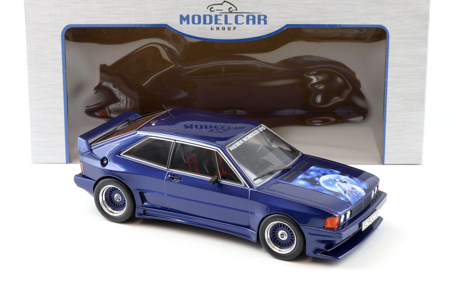 1:18 MCG VW Volkswagen Scirocco Rieger GTO 1980 dark blue