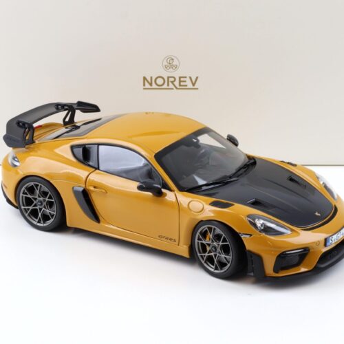 1:18 Norev Porsche Cayman GT4 RS Weissach Package 2023 Bahama yellow