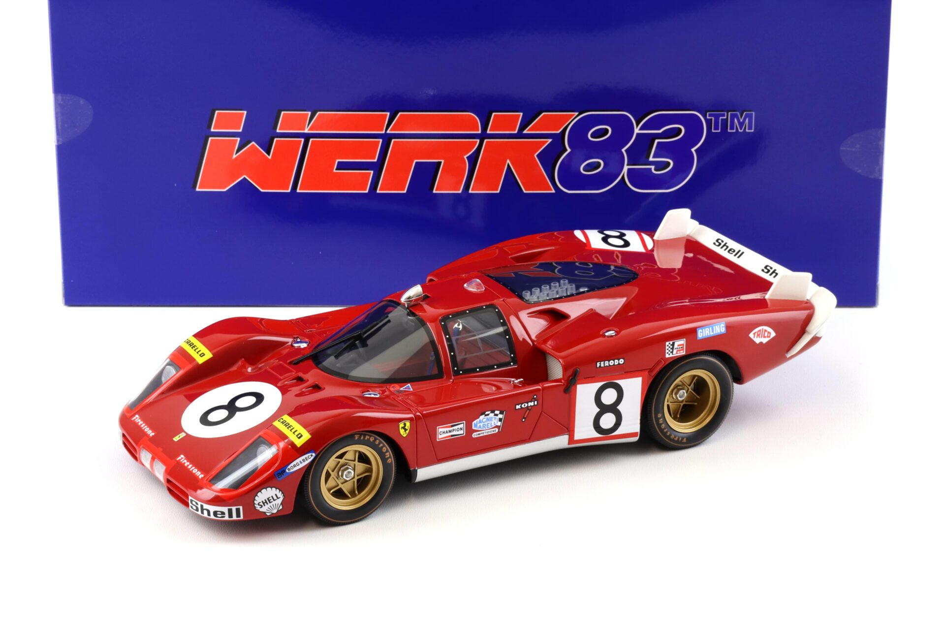 1:18 WERK83 Resin Ferrari 512S 24h LeMans 1970 #8 Merzario/ Regazzoni