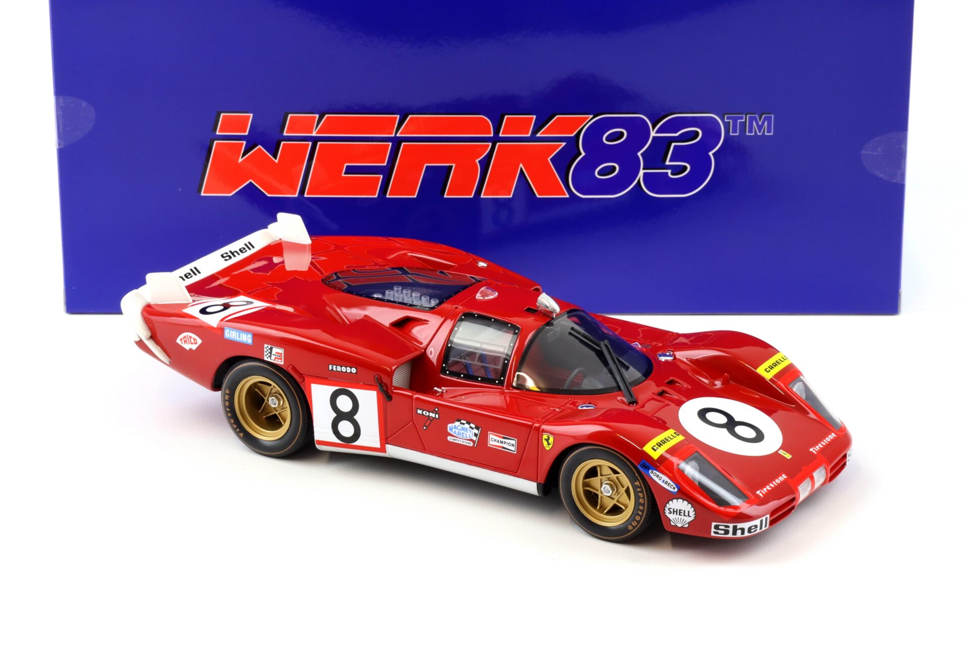 1:18 WERK83 Resin Ferrari 512S 24h LeMans 1970 #8 Merzario/ Regazzoni