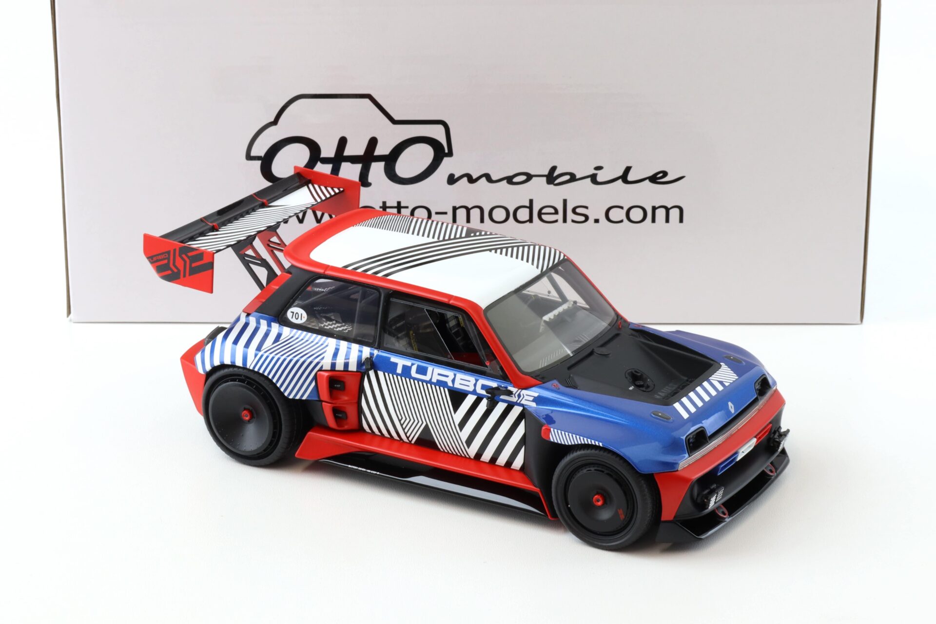 1:18 OTTO mobile OT1175 Renault 5 Turbo 3E E-Tech metal blue 2023