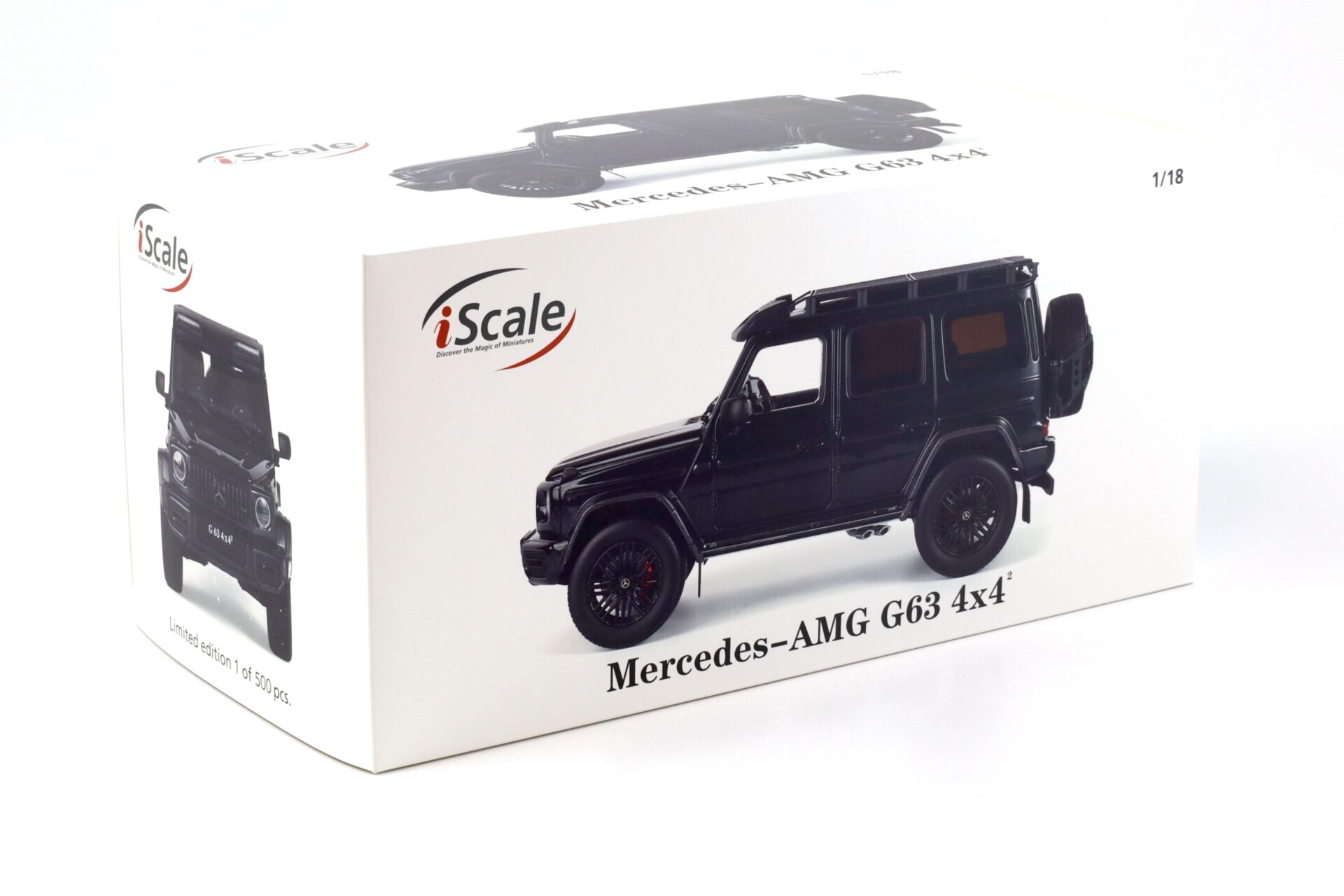 1:18 iScale Mercedes G63 AMG (W463) 4x4 magnetit black metallic 2022