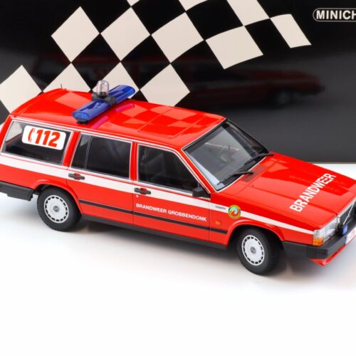 1:18 Minichamps Volvo 740 GL Break 1986 Brandweer Grobbendonk Feuerwehr red