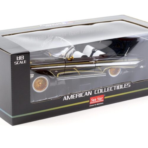 1:18 Sun Star 1961 Chevrolet Impala Lowrider open Convertible black/ gold