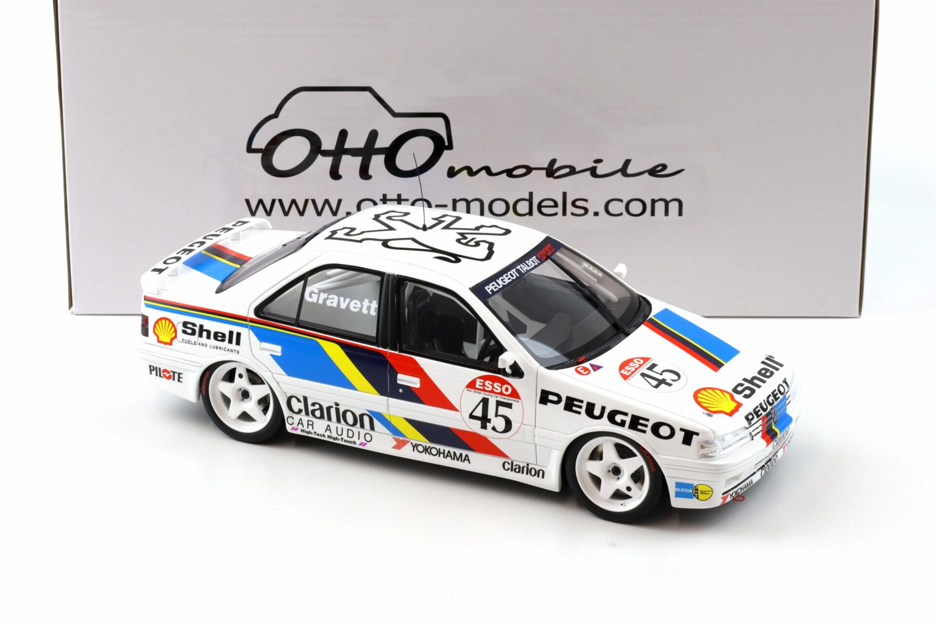 1:18 OTTO mobile OT1141 Peugeot 405 MI16 BTCC #45 Gravett 1992