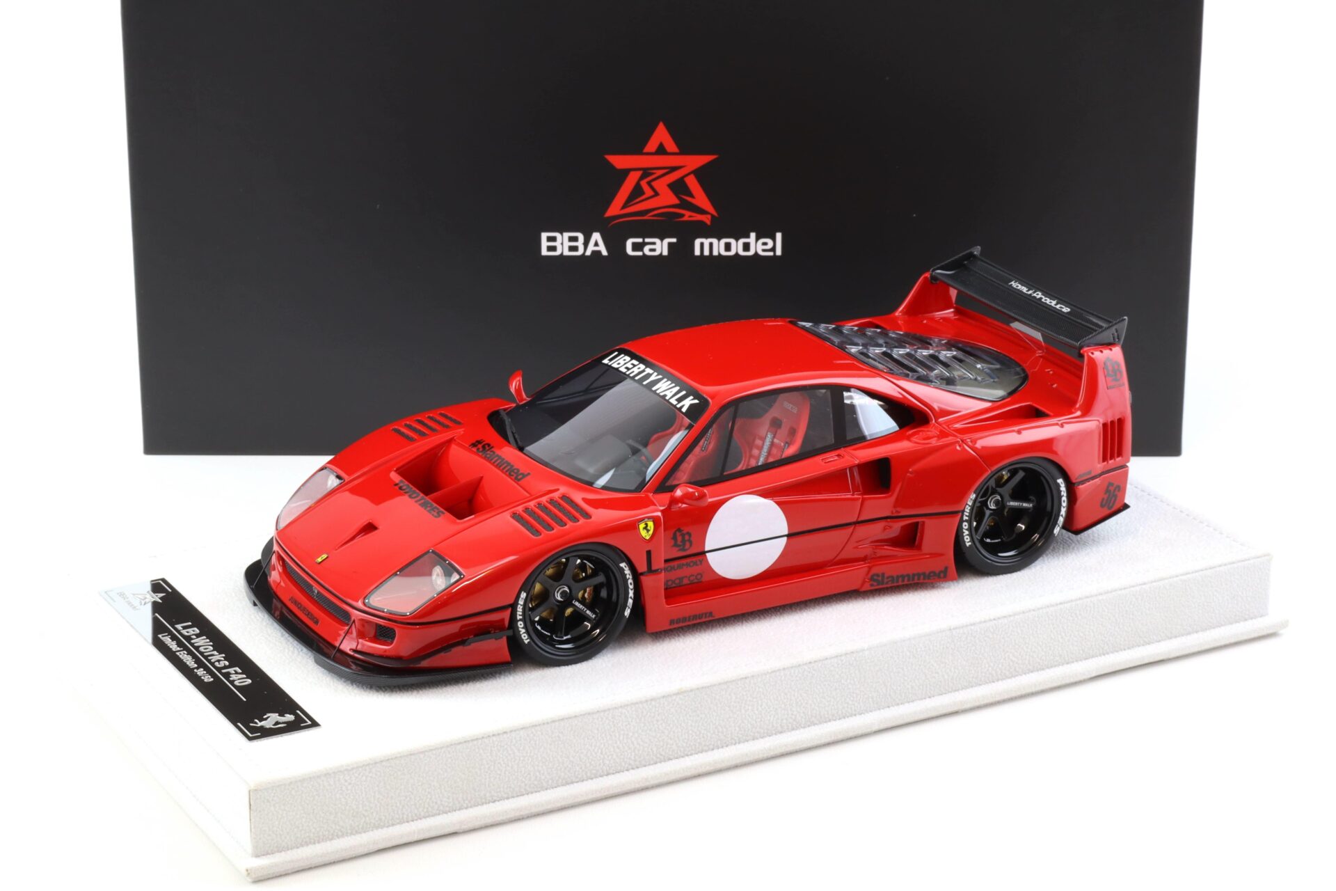 1:18 BBA Model Ferrari F40 LB Works LBWK red with display - Limited 50 pcs.