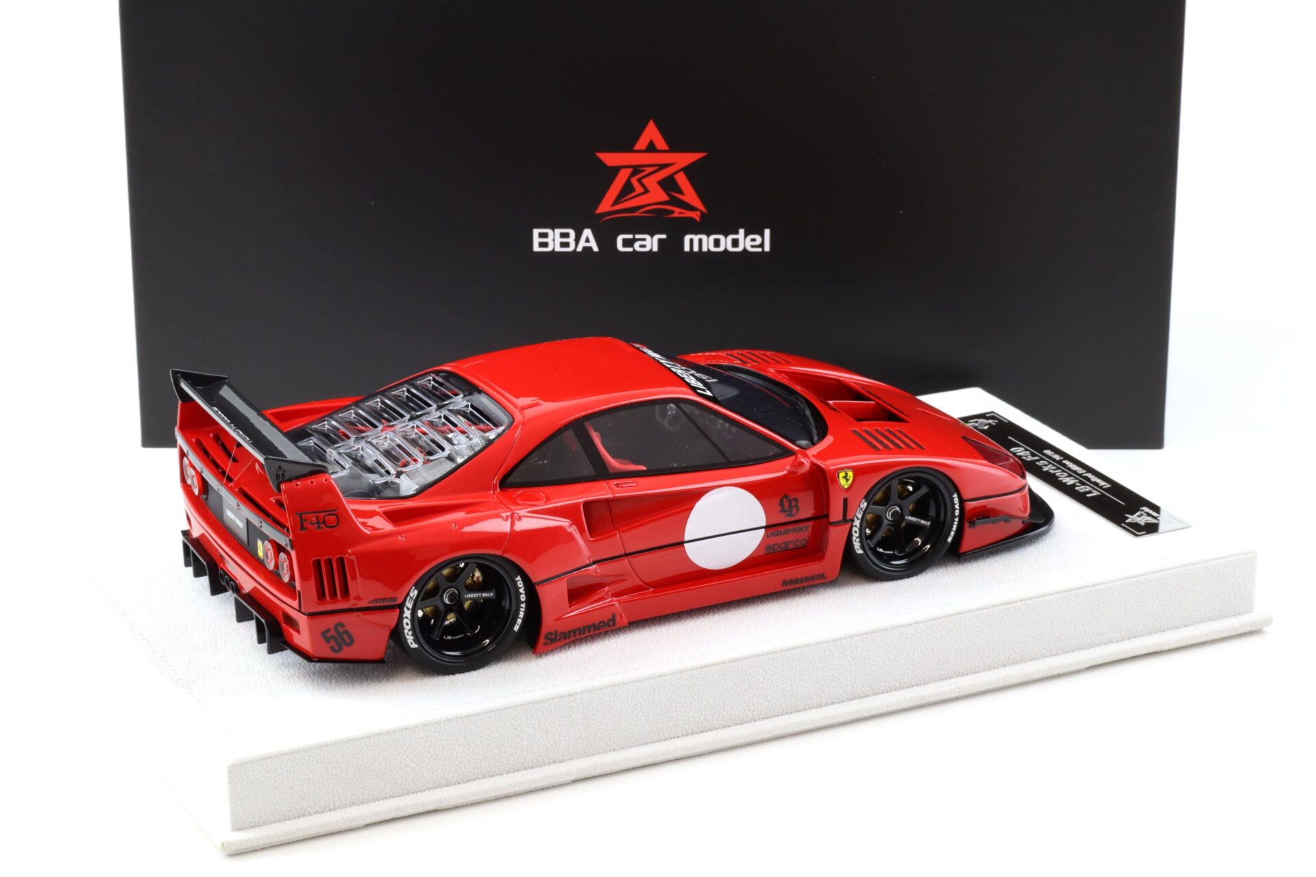 1:18 BBA Model Ferrari F40 LB Works LBWK red with display - Limited 50 pcs.