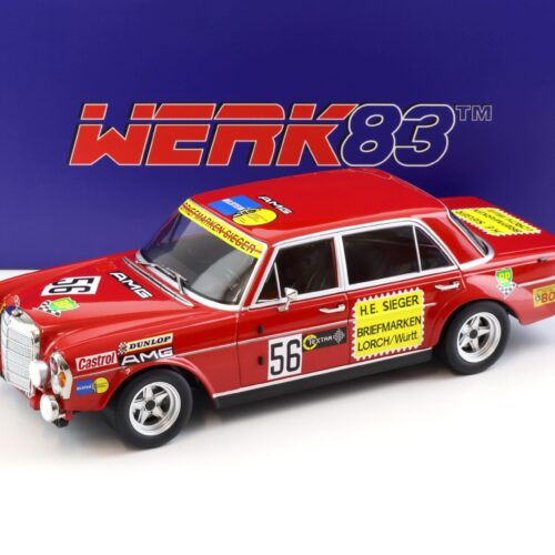 1:18 WERK83 Mercedes 300 SEL 6.8 AMG #56 200 Meilen Nürnberg 1972 H.Heyer