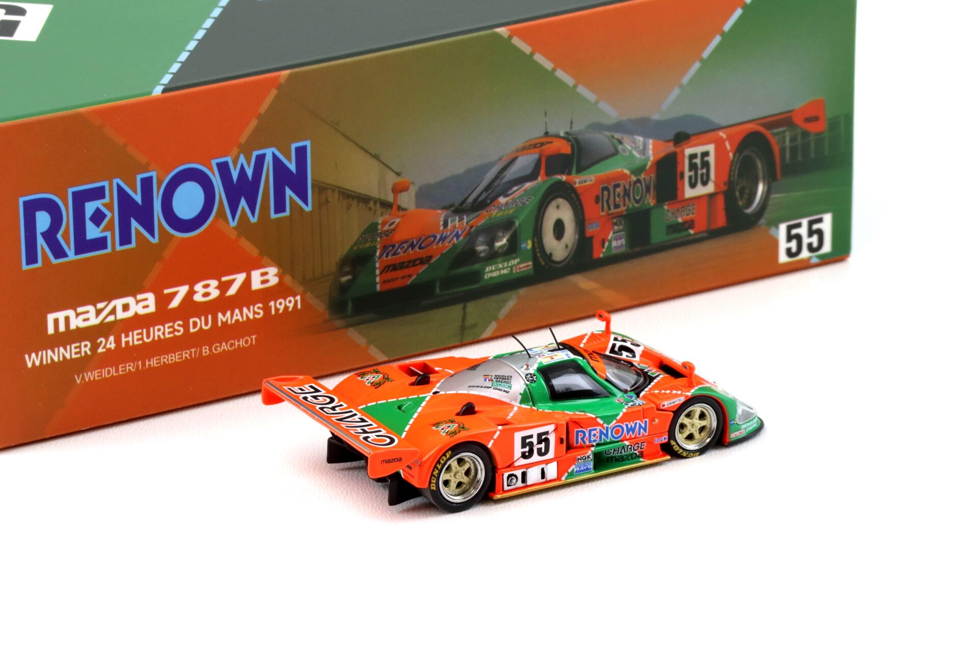 1:64 Motorhelix 64Professer Mazda 787B Winner 24h Le Mans 1991 #55 Weidler/ Herbert
