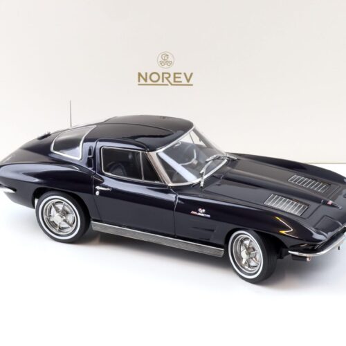 1:18 Norev Chevrolet Corvette Sting Ray Coupe 1963 Daytona blue - Limited 200 pcs.
