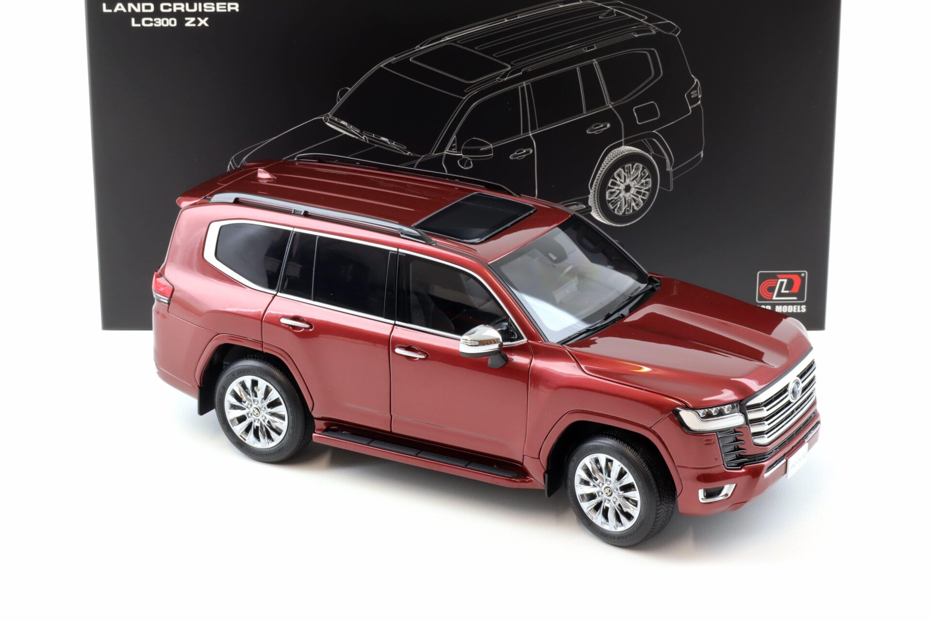 1:18 LCD Models Toyota Land Cruiser LC 300 ZX red metallic LCD18013-ZX-RE