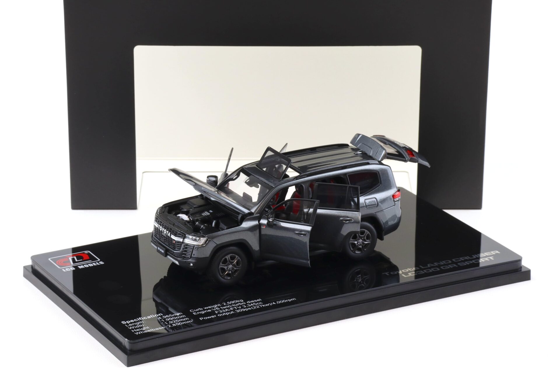 1:43 LCD Models Toyota Land Cruiser LC300 GR Sport grey metallic LCD43011-GR-GR