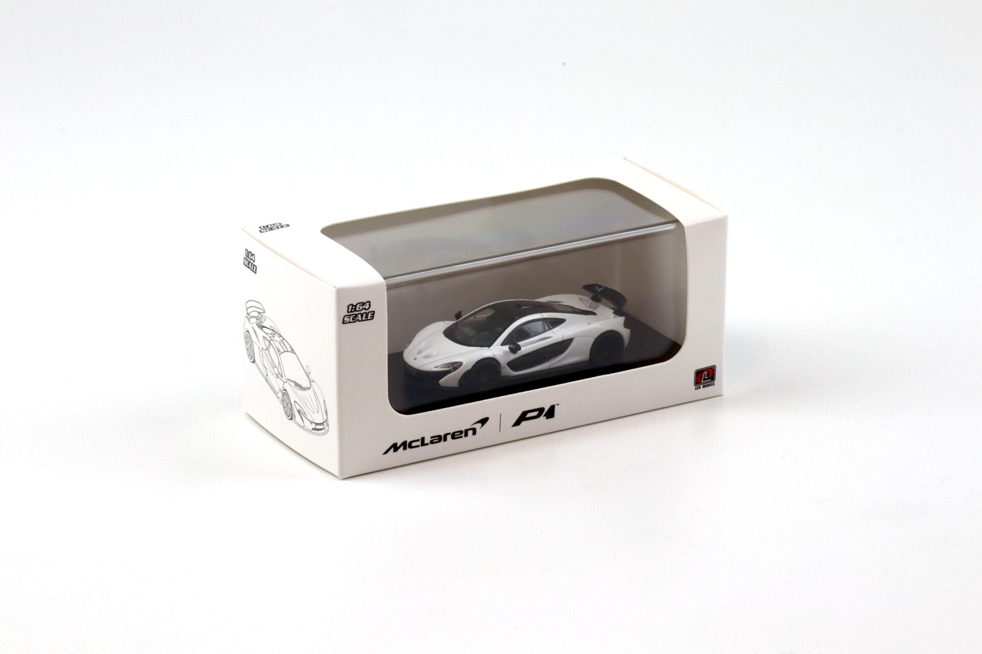 1:64 LCD Models McLaren P1 Coupe white/ Carbon LCD64023-WH
