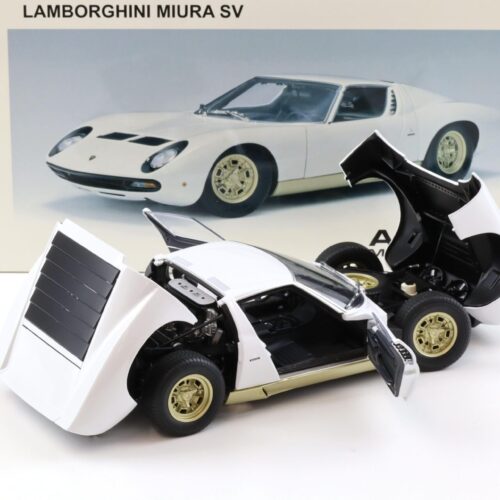 1:18 AUTOart Lamborghini Miura SV white/ gold side skirts DIECAST 74544