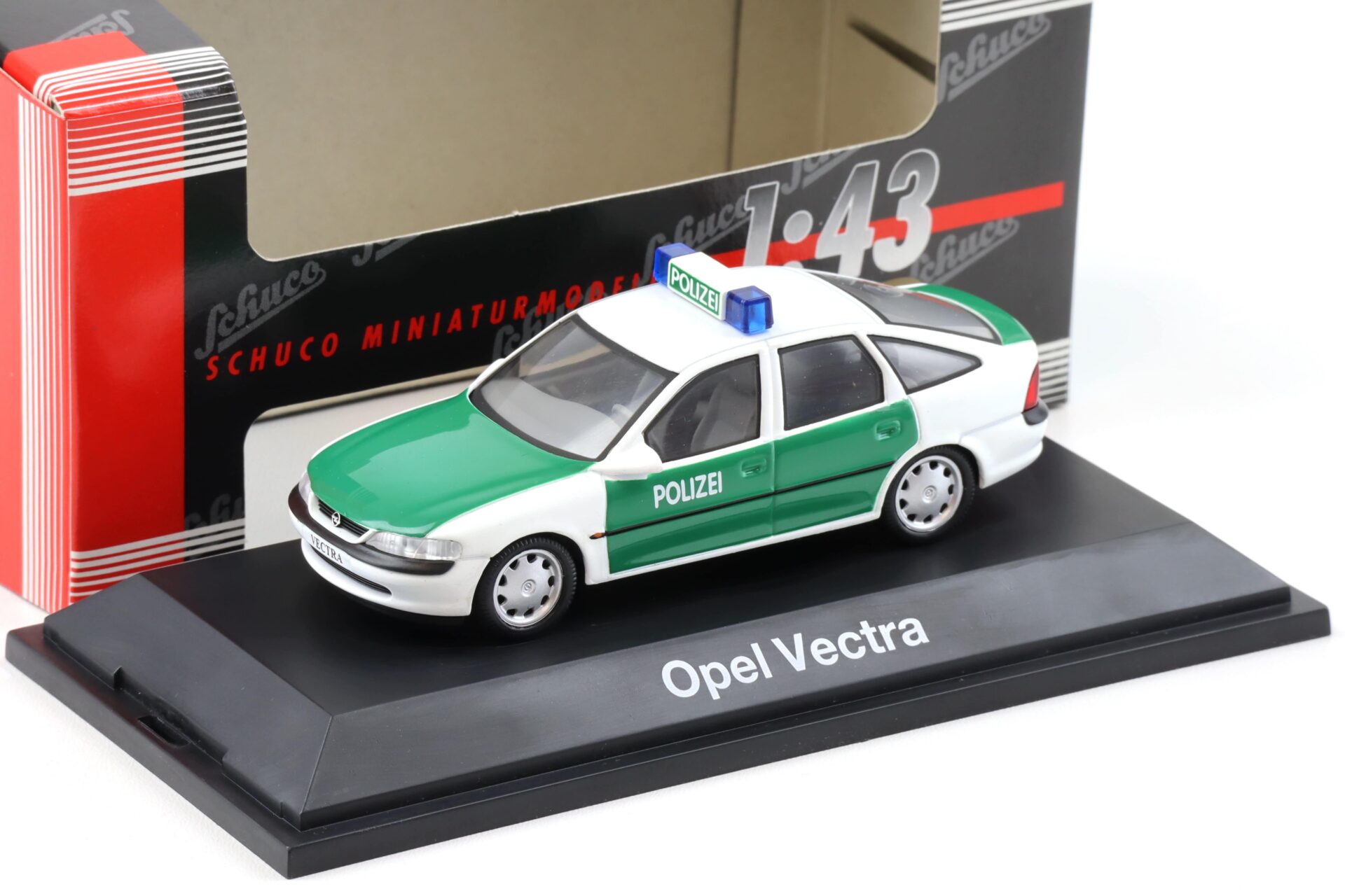 1:43 Schuco Opel Vectra Limousine Sedan POLIZEI green/ white