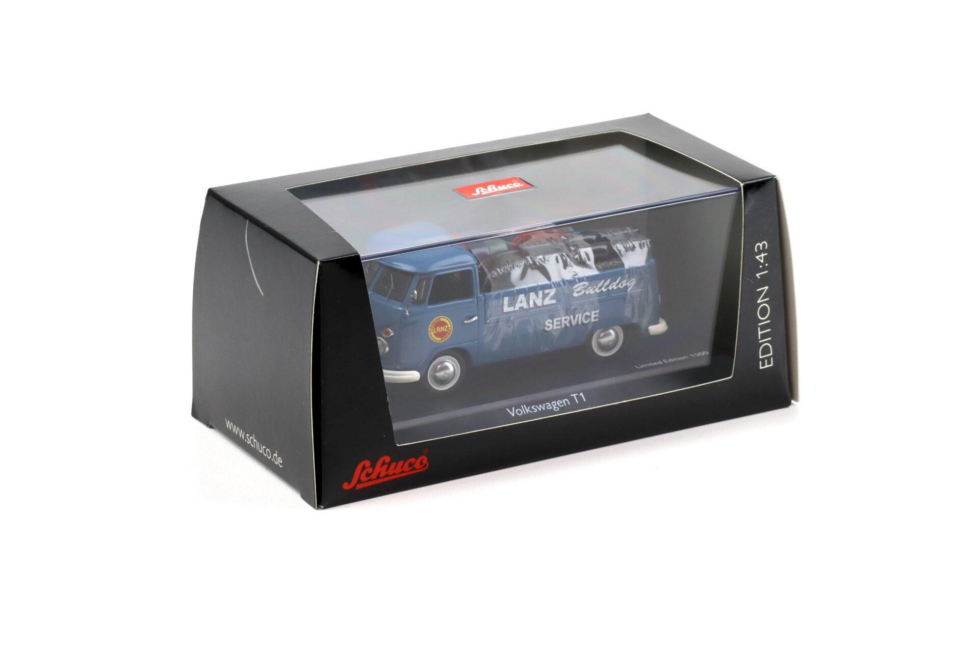 1:43 Schuco VW T1 Pritsche Lanz Bulldog Service blue